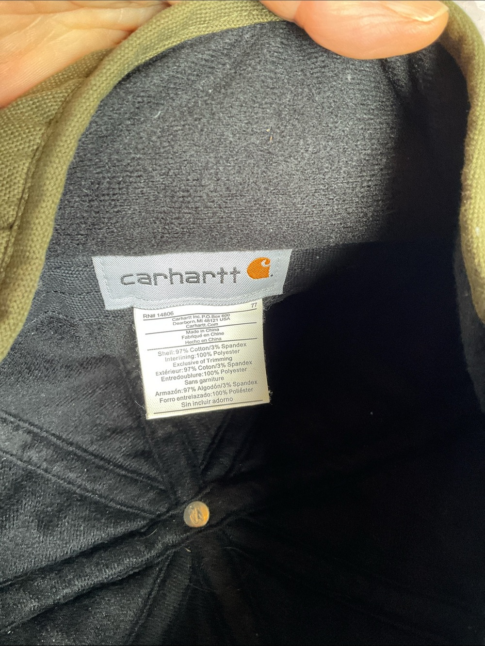 Carhartt insulated ear flap, trapper hat size M/L - Picture 8 of 10